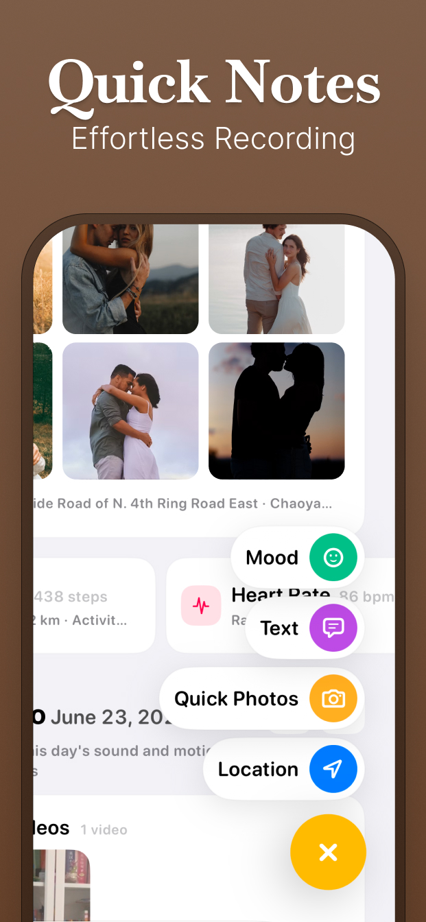 Quick notes screen in Dayflash